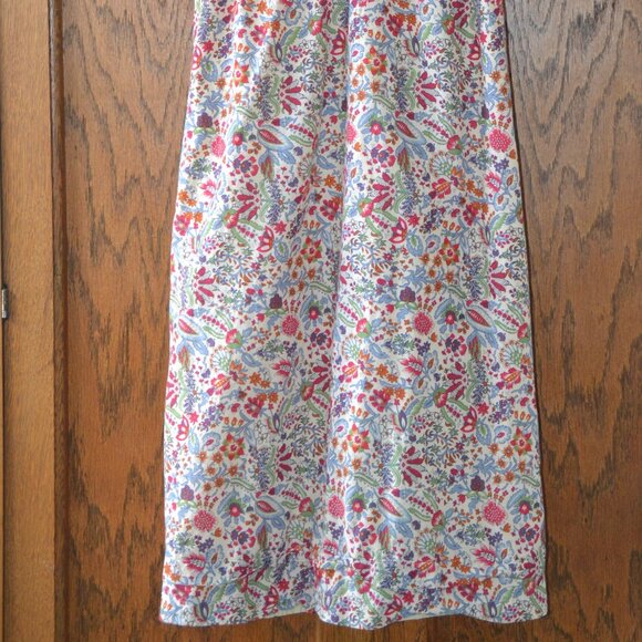 SUNDANCE Empire Waist Jane Austen Regency Style Cotton Print Midi Dress SZ 8 - Picture 4 of 9